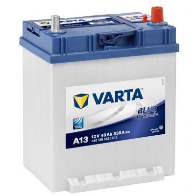 Varta Blue Dynamic A13 5401250333132 akkumultor, 12V 40Ah 330A J+, Japn talpas (Honda Jazz GD, GE)